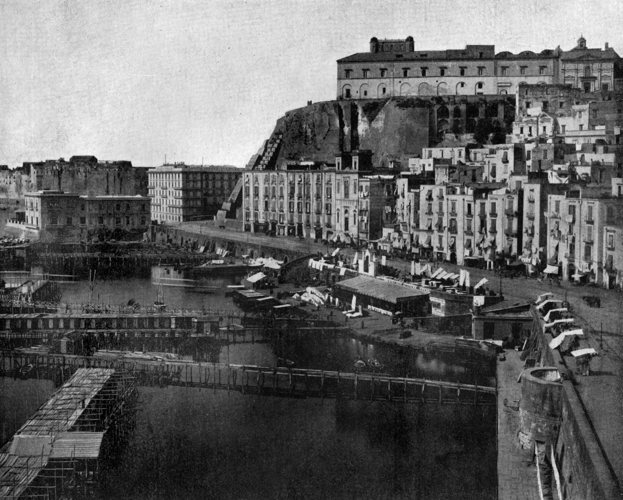 Saint Lucia a Naples-foto af John Lawson Stoddard (1850 1931) Rejsende og konferenceholder Undervisningsudgivelse for -Chicago (s/h-foto) af John Lawson Stoddard