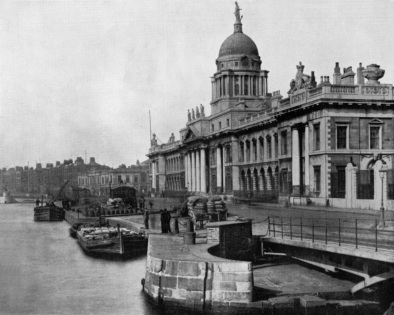 Toldvæsenet i Dublin (Irland) åbnede i 1791 (s/h foto) af John Lawson Stoddard
