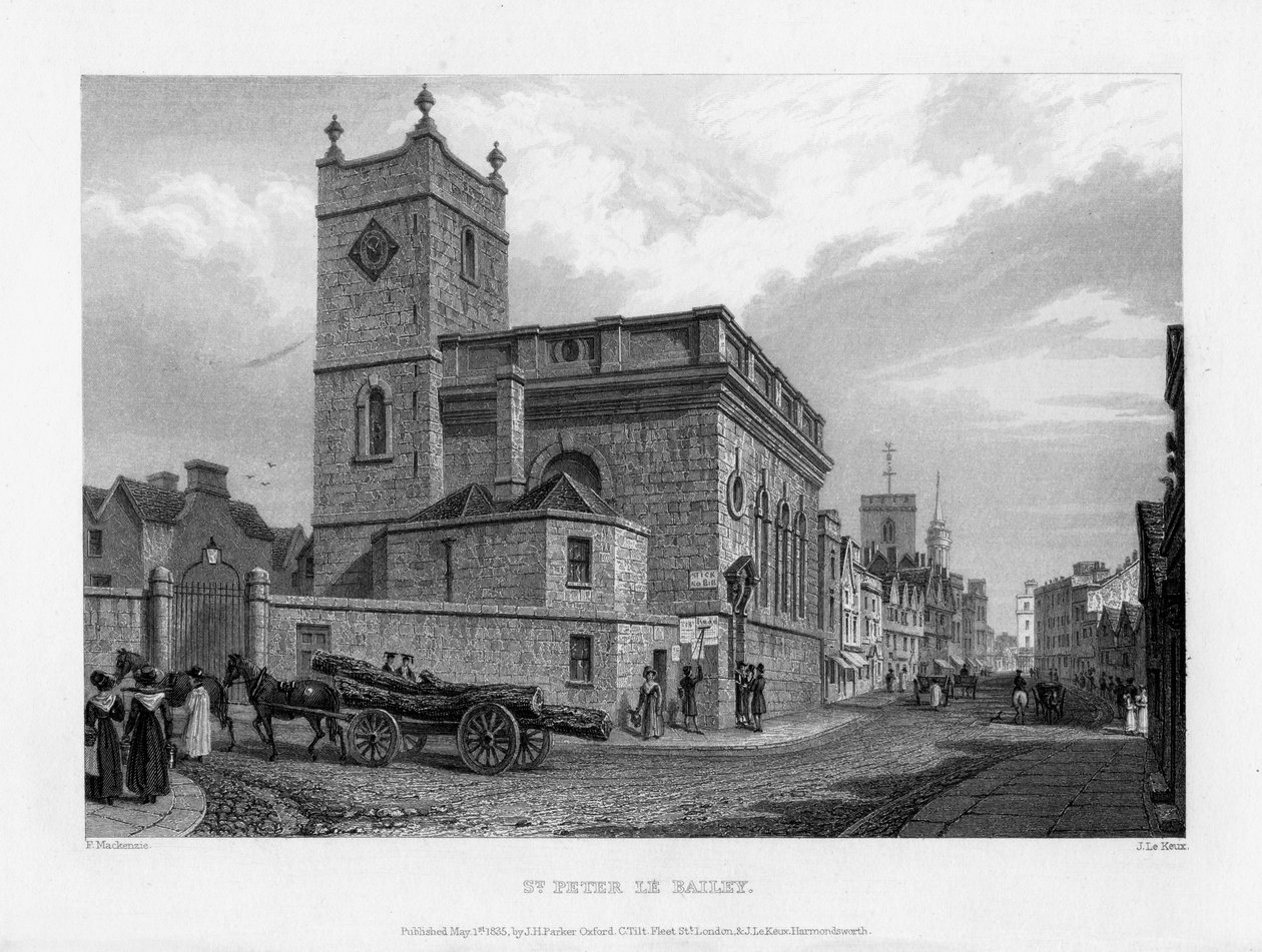 Church of St Peter le Bailey, Oxford, 1835. af John Le Keux