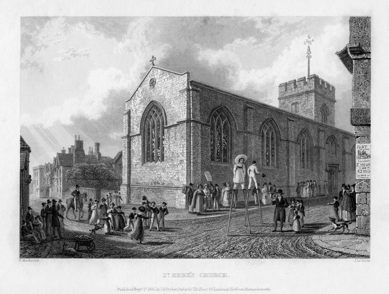St Ebbes Church, Oxford, 1835. af John Le Keux