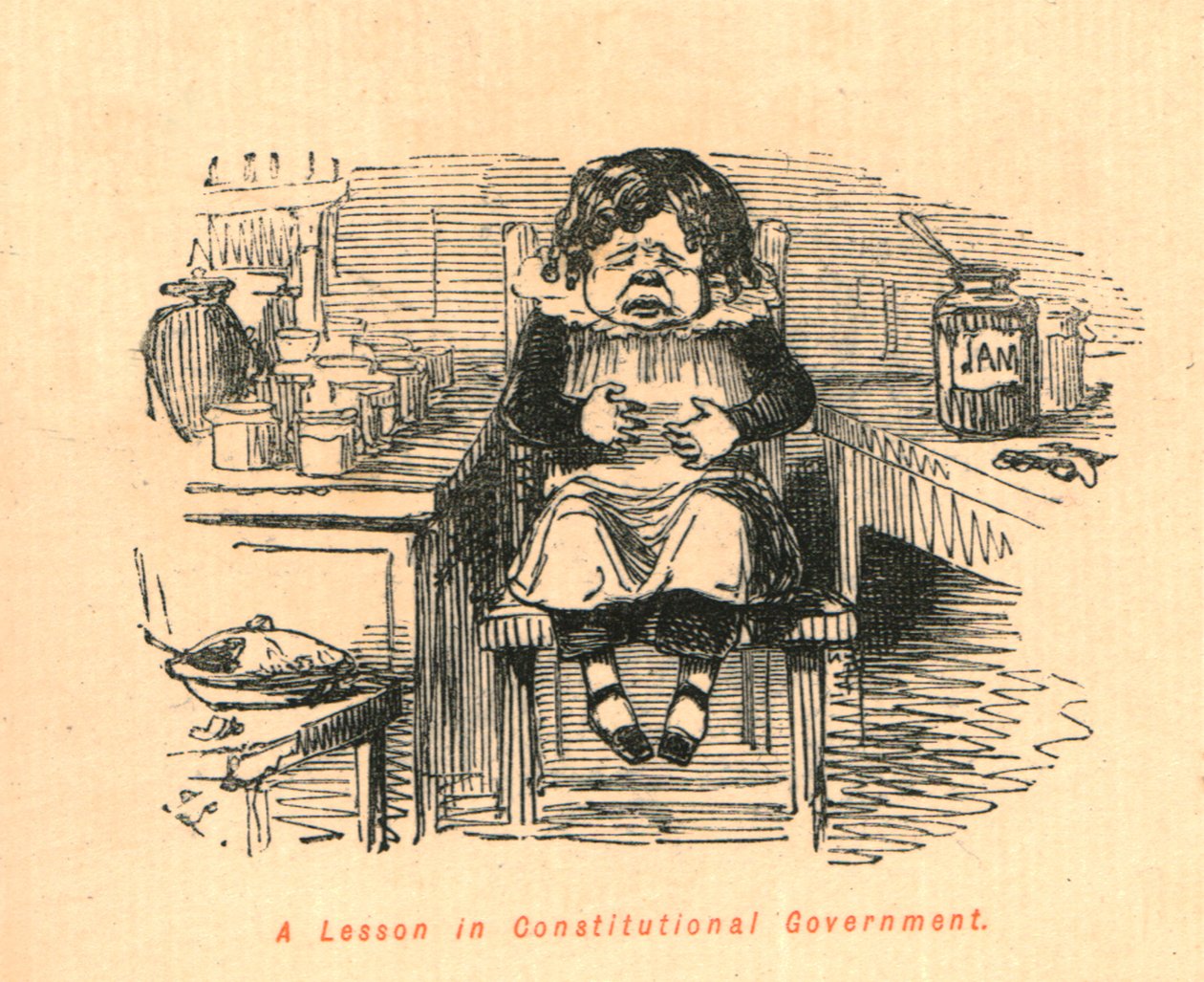 En lektion i konstitutionel regering, 1897. af John Leech