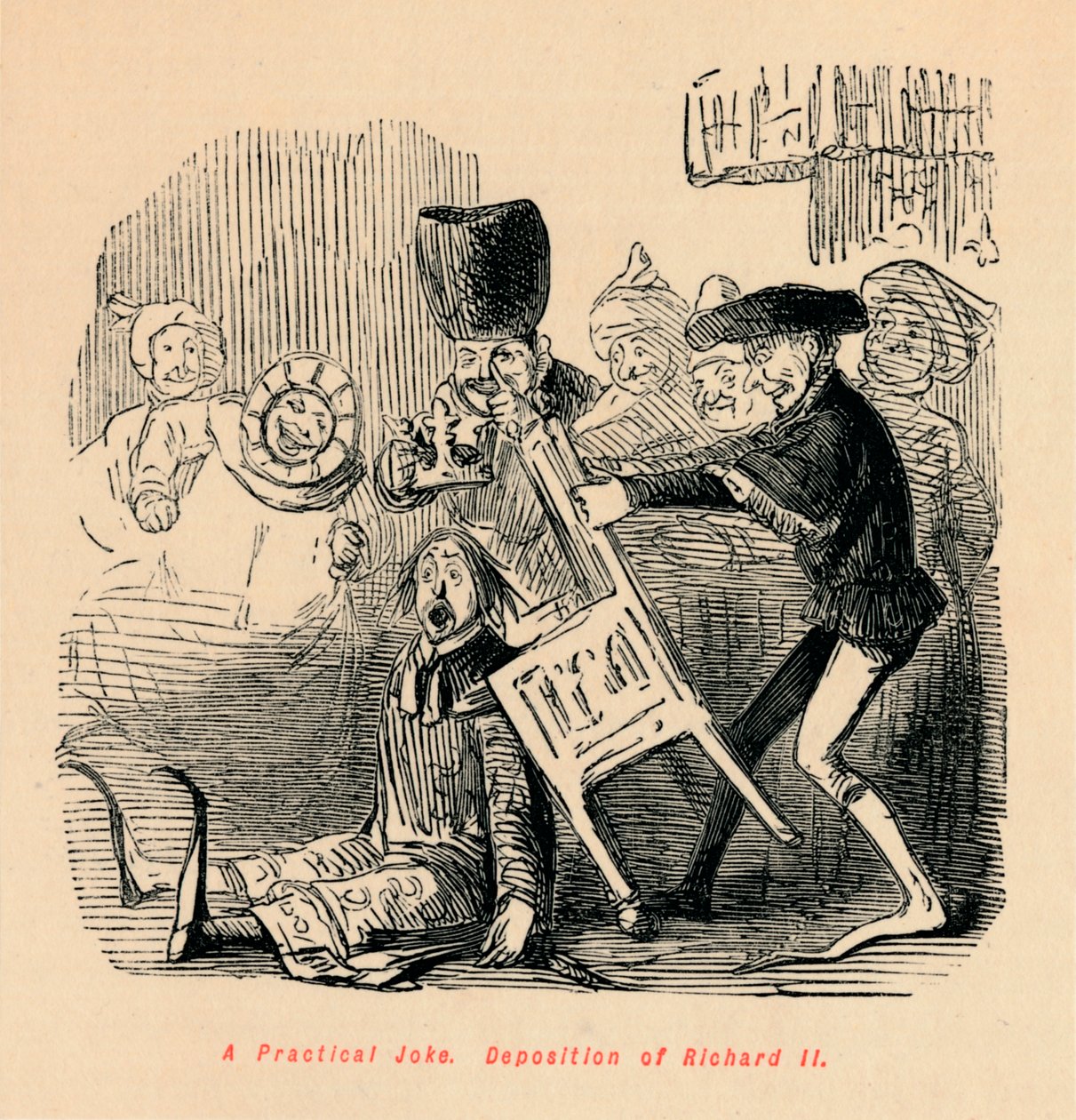 En praktisk vittighed. Deposition af Richard II, c1860, c1860 af John Leech