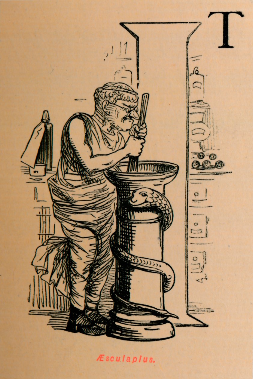 Aesculapius, 1852 af John Leech