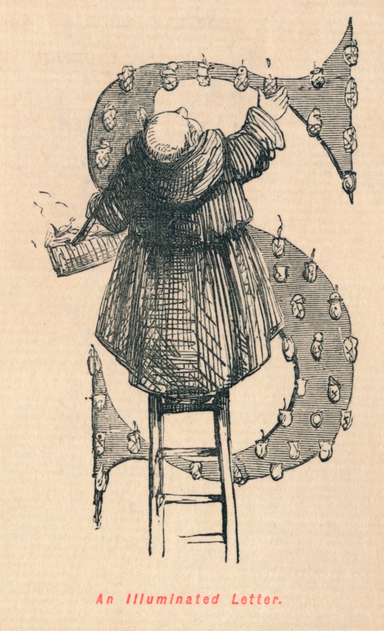 Et oplyst brev, c1860, c1860 af John Leech