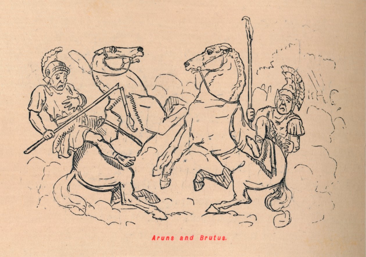 Aruns og Brutus, 1852 af John Leech