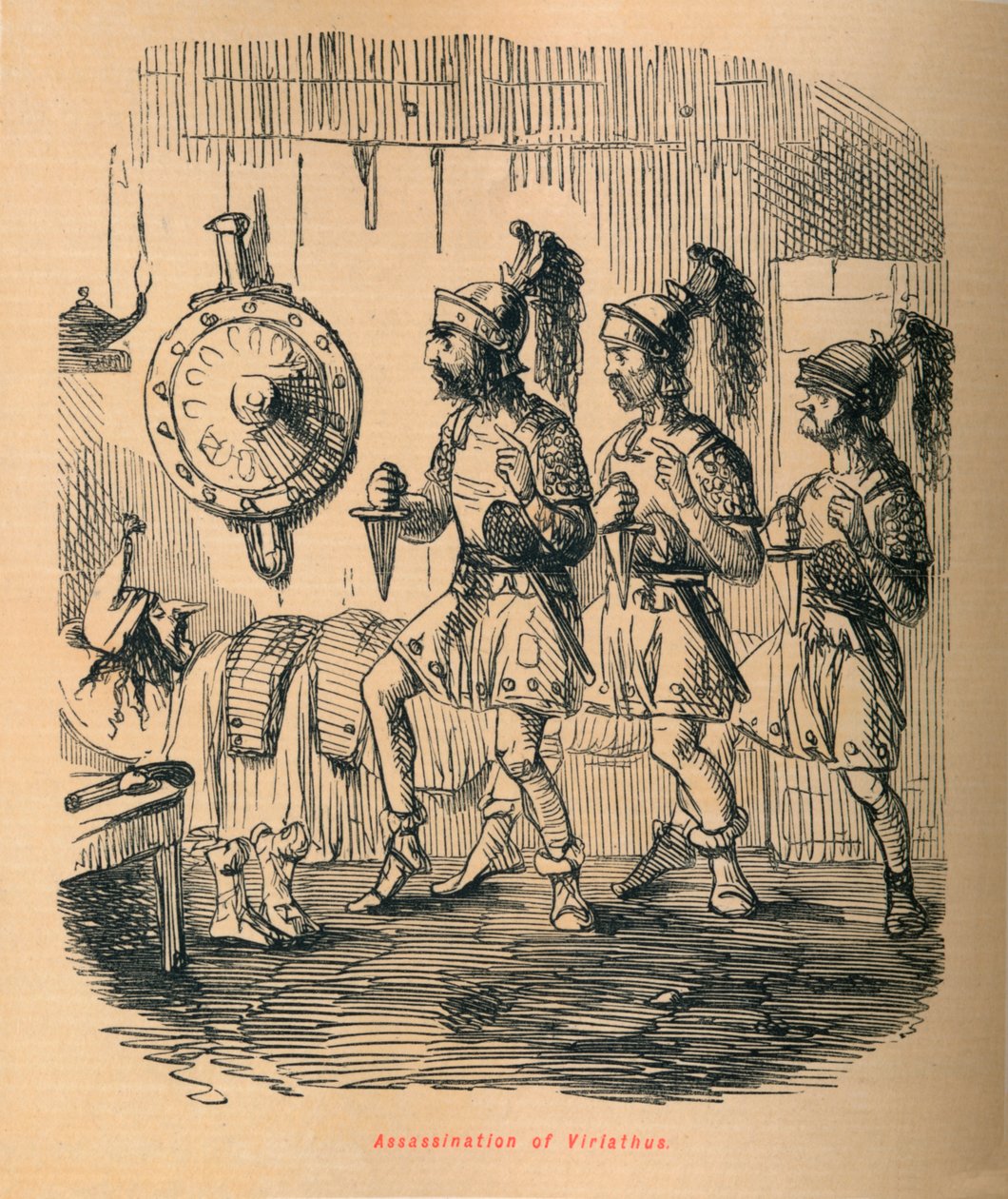Mordet på Viriathus, 1852 af John Leech
