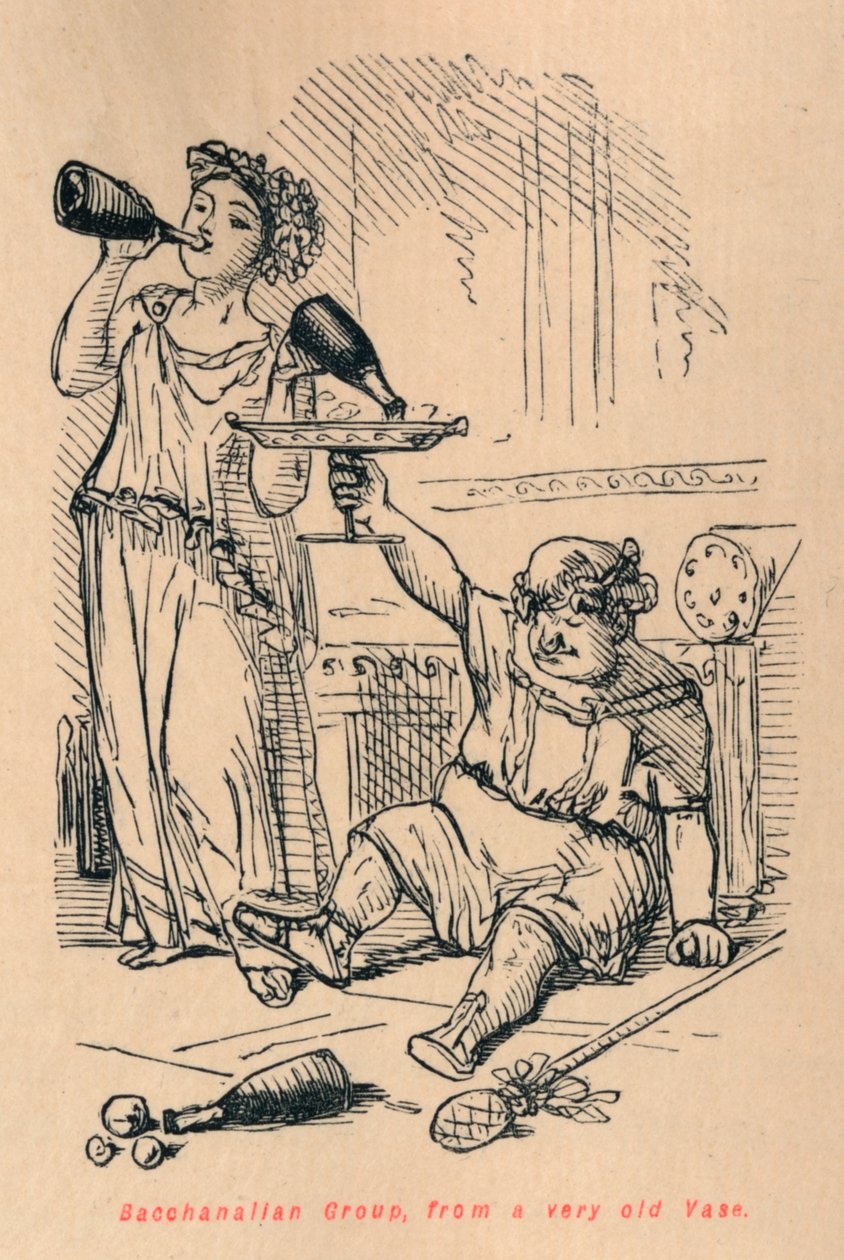 Bacchanalian Group, fra en meget gammel vase, 1852 af John Leech