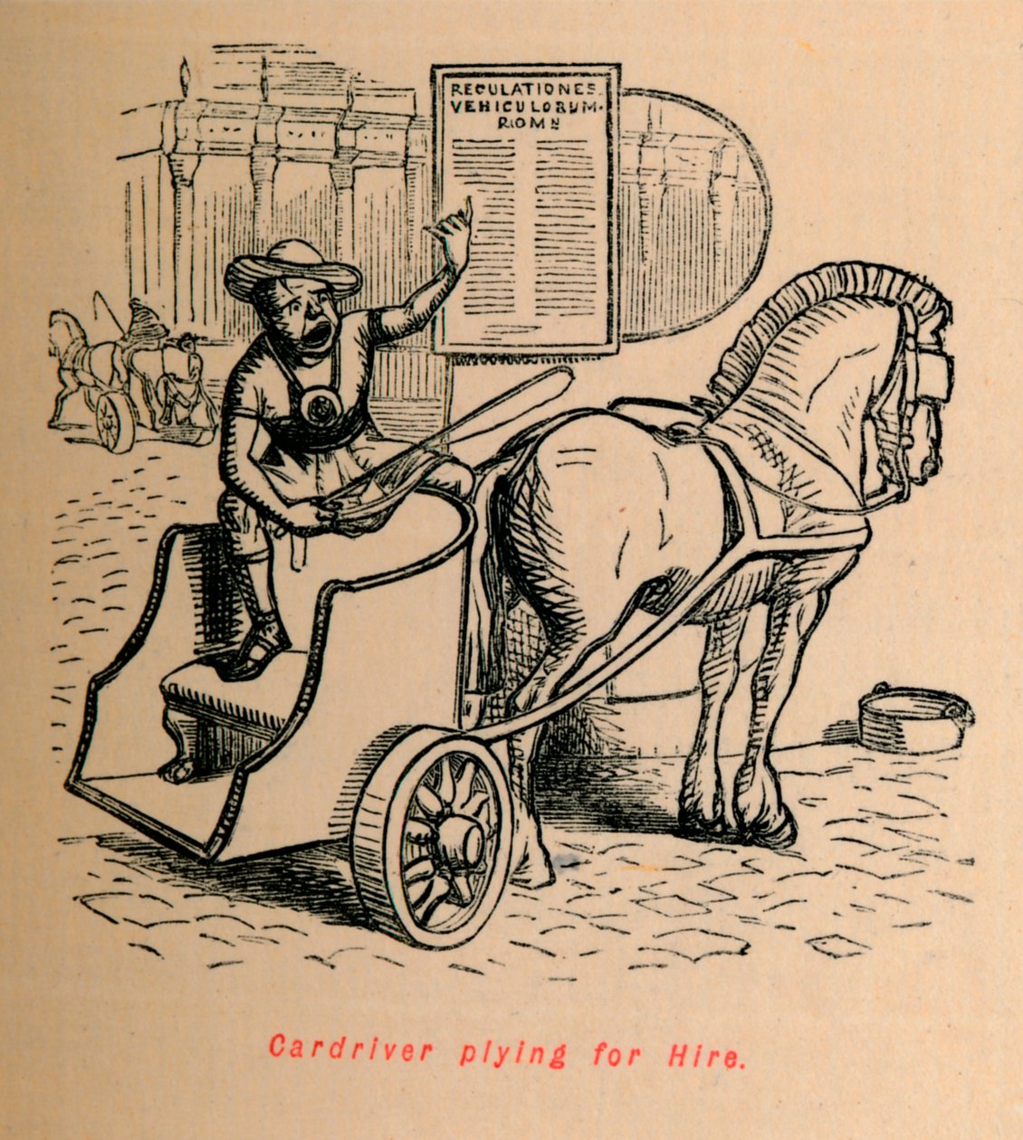 Bilchauffør søger til leje, 1852 af John Leech