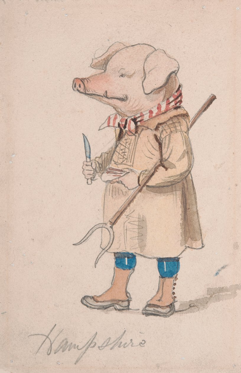 Karikatur af County Hampshire af John Leech
