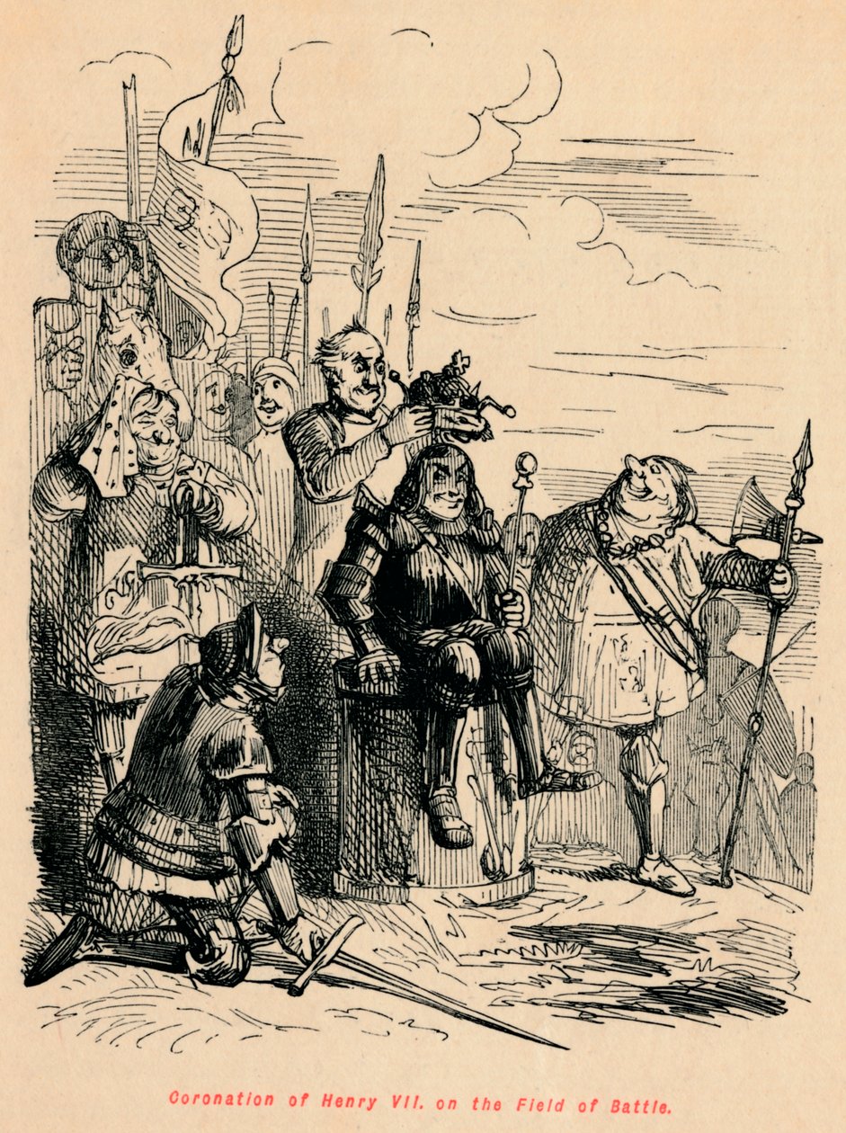 Kroning af Henrik VII på slagmarken, af John Leech