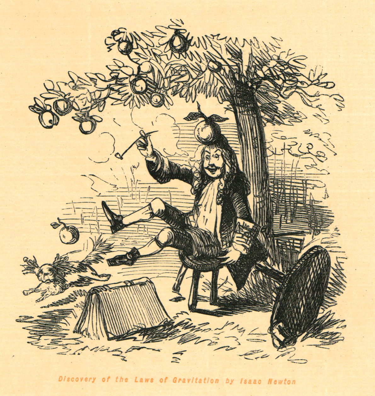 Discovery of the Laws of Gravitation af Isaac Newton, 1897. af John Leech