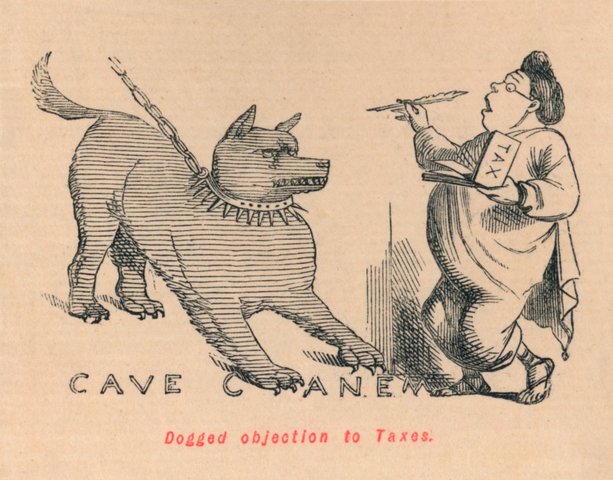 Dogged Indsigelse mod Skatter, 1852 af John Leech
