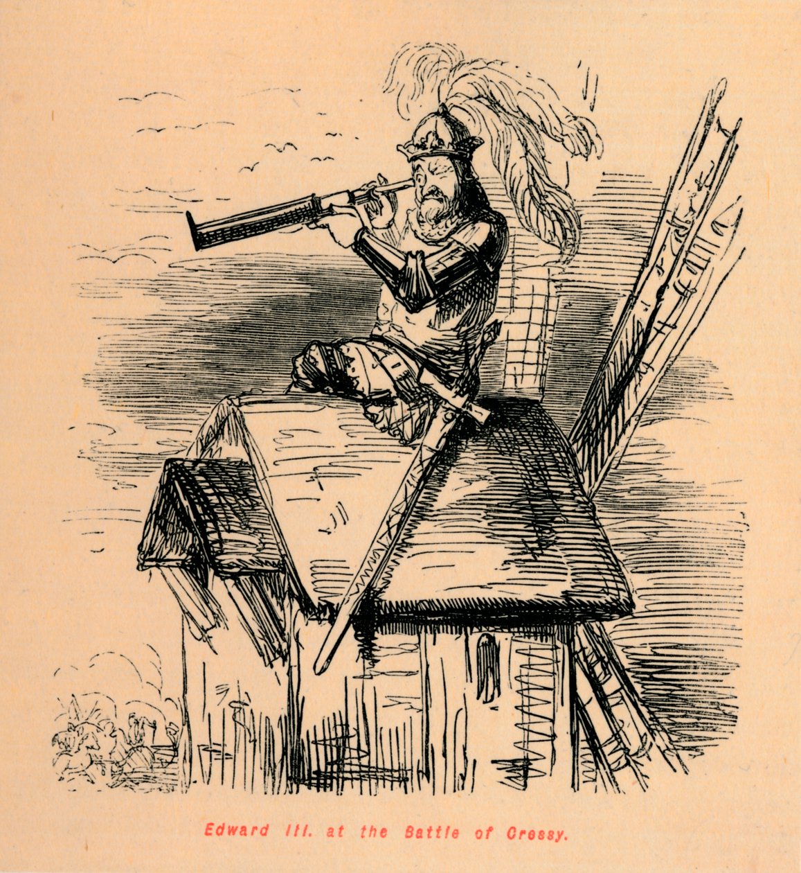 Edward III i slaget ved Cressy, c1860, c1860 af John Leech