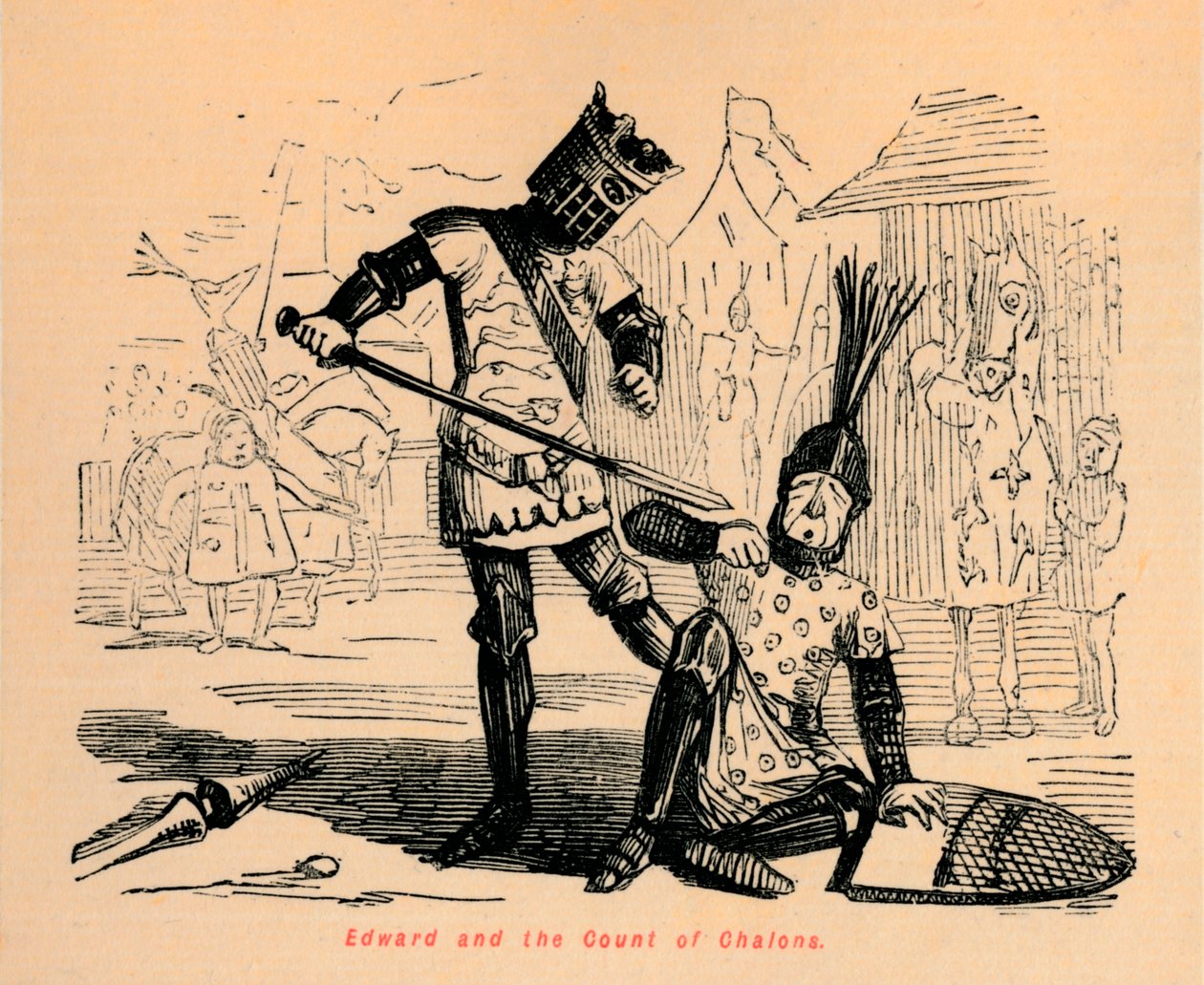 Edward og greven af Chalons, c1860, c1680 af John Leech