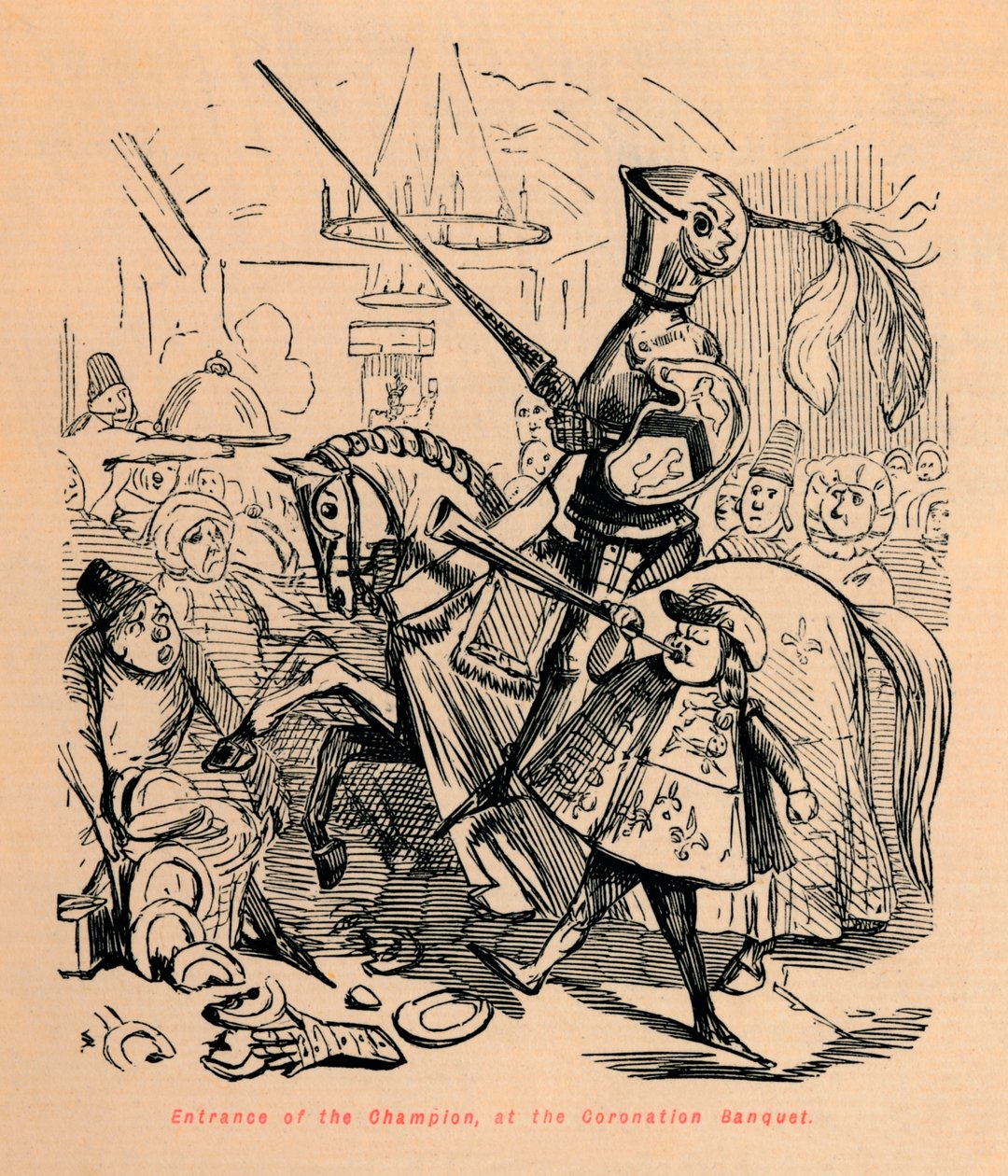 Mesterens indgang ved kroningsbanketten, c1860, c1860 af John Leech