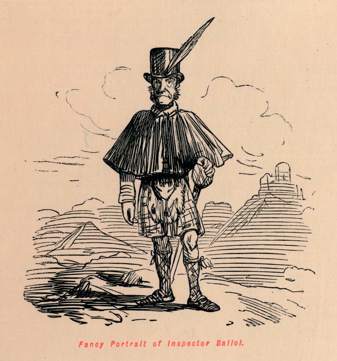 Fancy portræt af inspektør Balioi, c1860, c1860 af John Leech