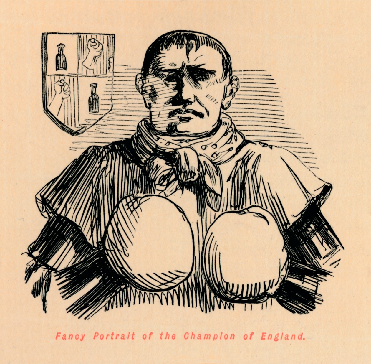 Fancy Portrait of the Champion of England, c1860, c1860 af John Leech