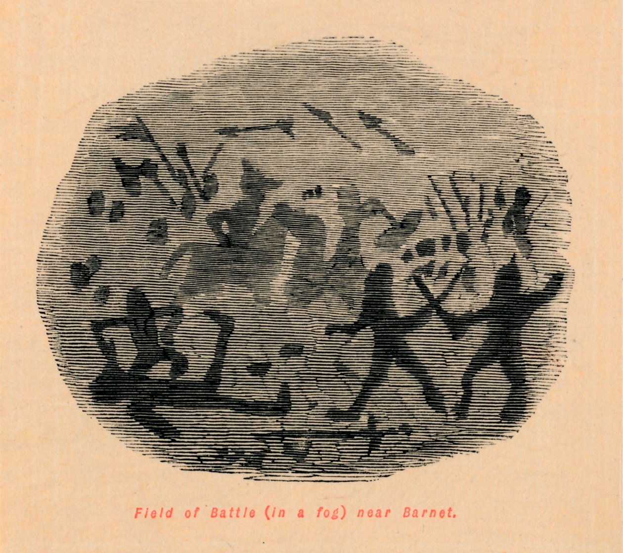 Battle Field i en tåge nær Barnet, af John Leech