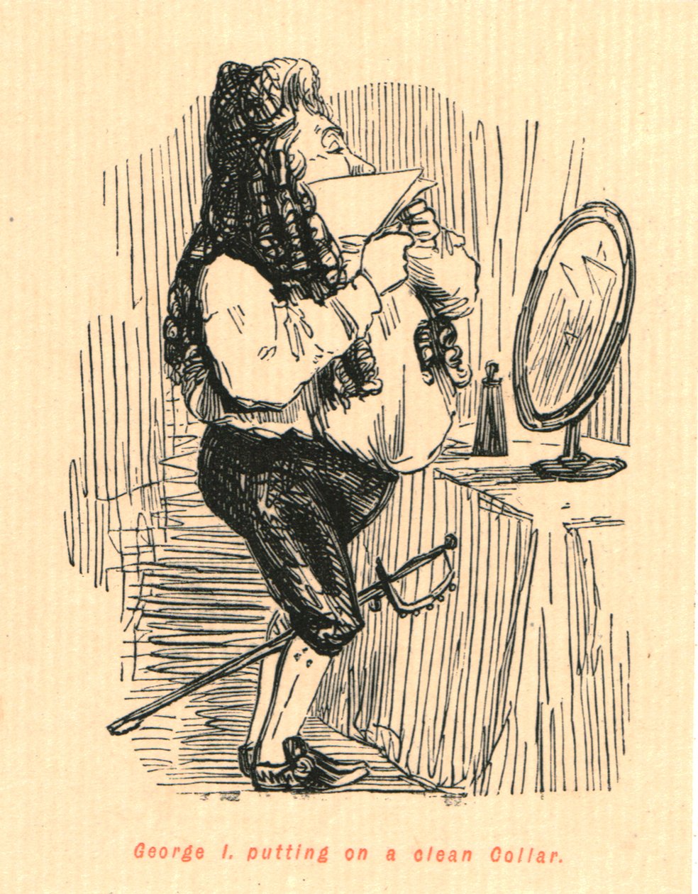 George I. tager en ren krave på, 1897. af John Leech