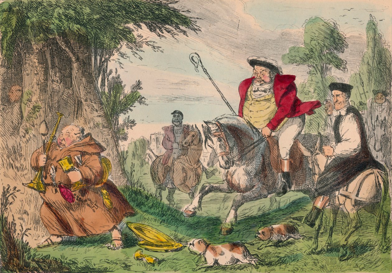 Henry VIII Munkejagt, 1850 af John Leech