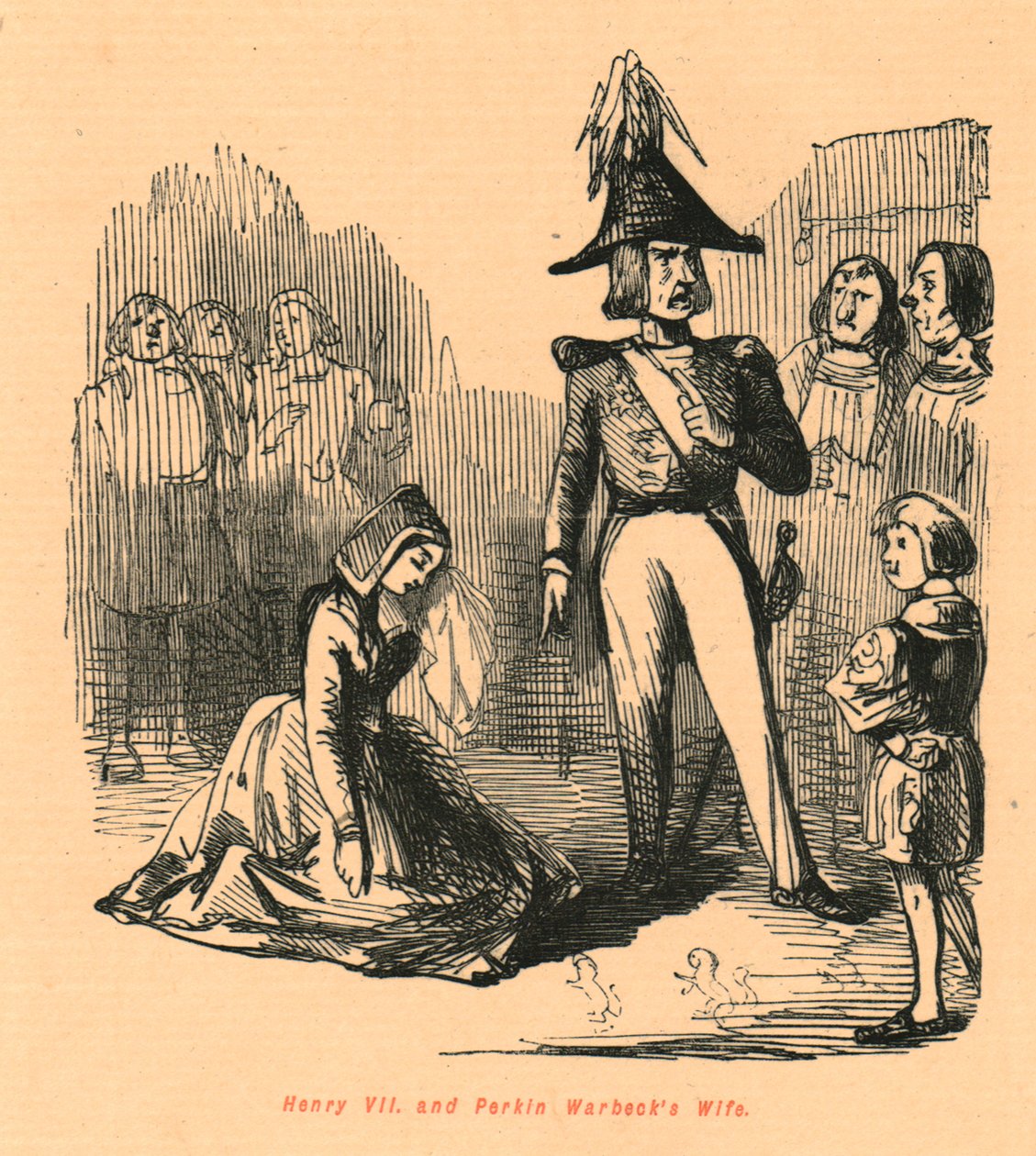 Henrik VII. og Perkin Warbecks hustru, 1897. af John Leech