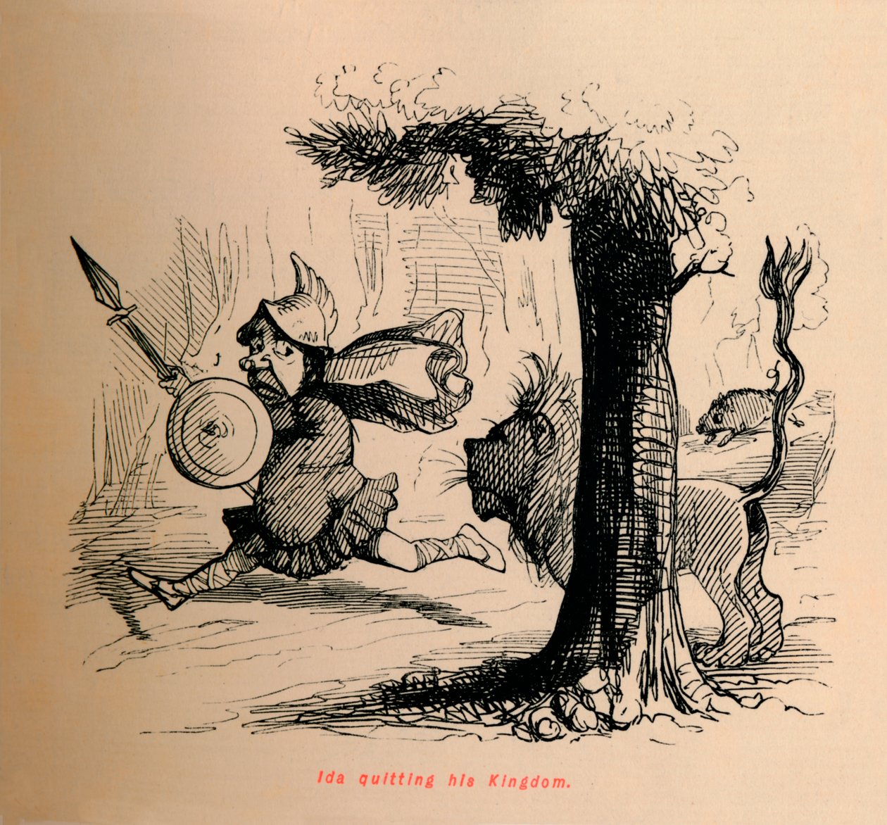 Ida forlader sit rige, c1860, c1860. af John Leech