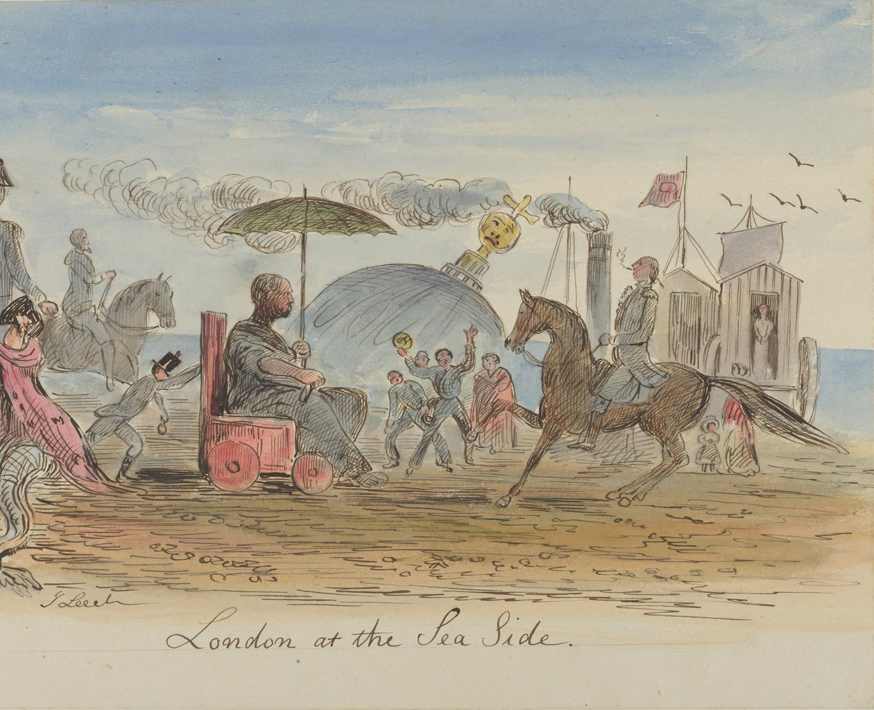 London ved havet, 1830-64. af John Leech