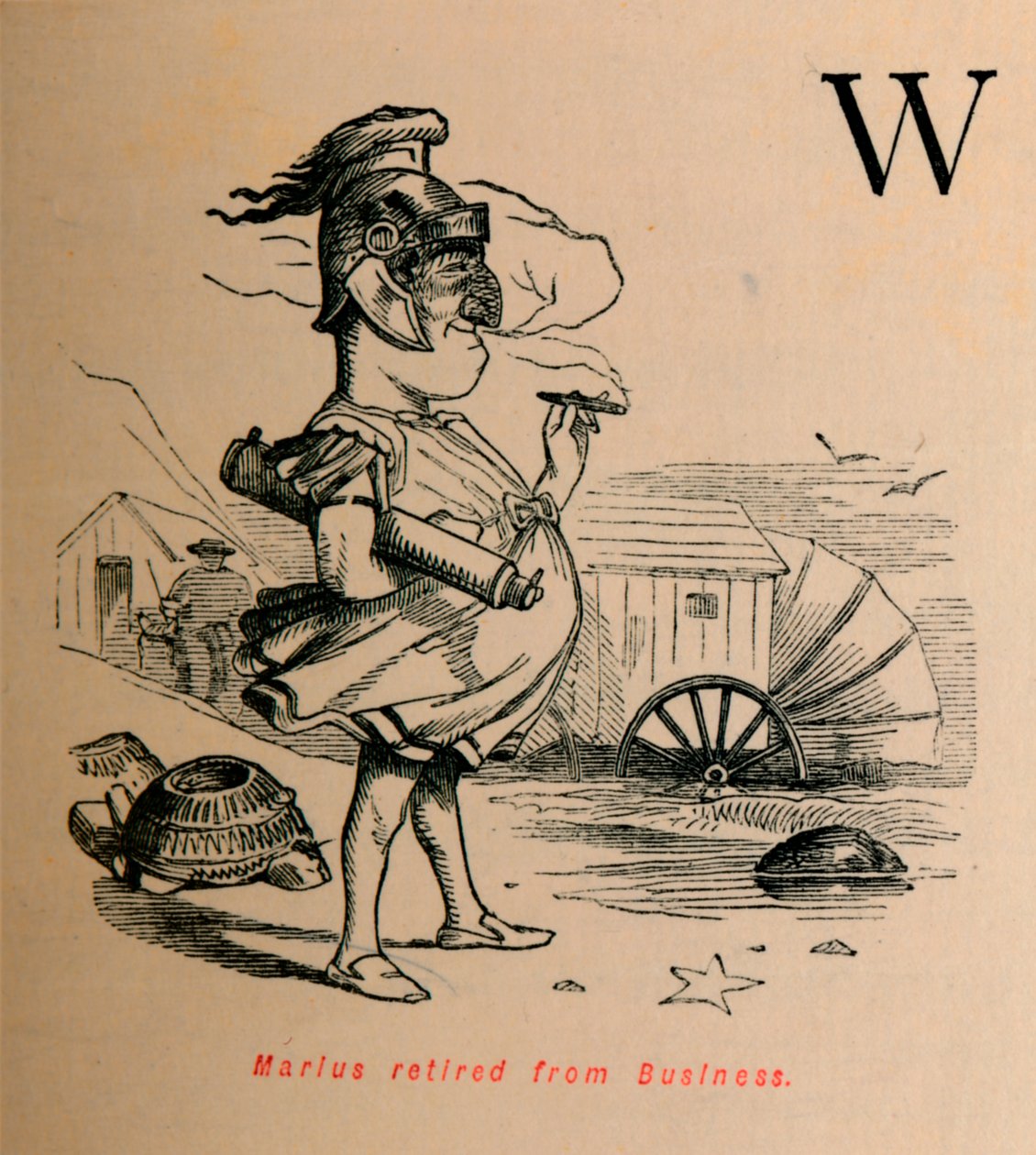 Marius trak sig tilbage fra Business, 1852 af John Leech