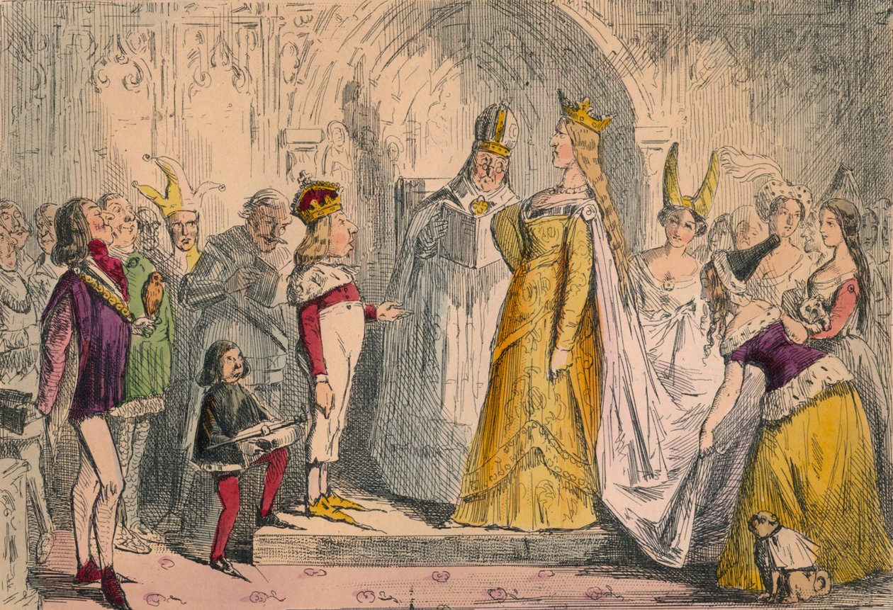 Ægteskab mellem Henrik den Sjette og Margaret af Anjou, 1850 af John Leech