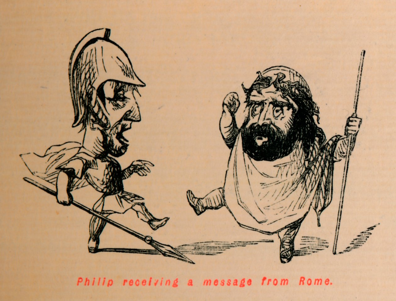 Philip modtager en besked fra Rom, 1852 af John Leech