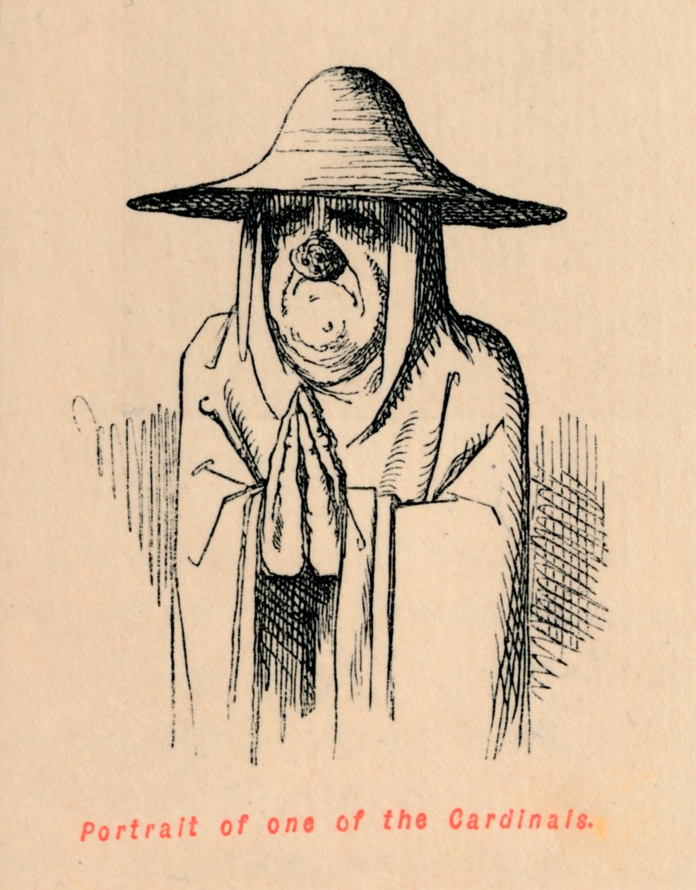 Portræt af en af kardinalerne, c1860, c1860 af John Leech