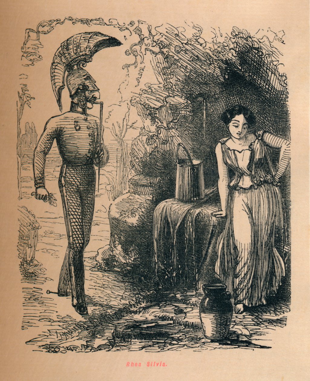 Rhea Silvia, 1852 af John Leech