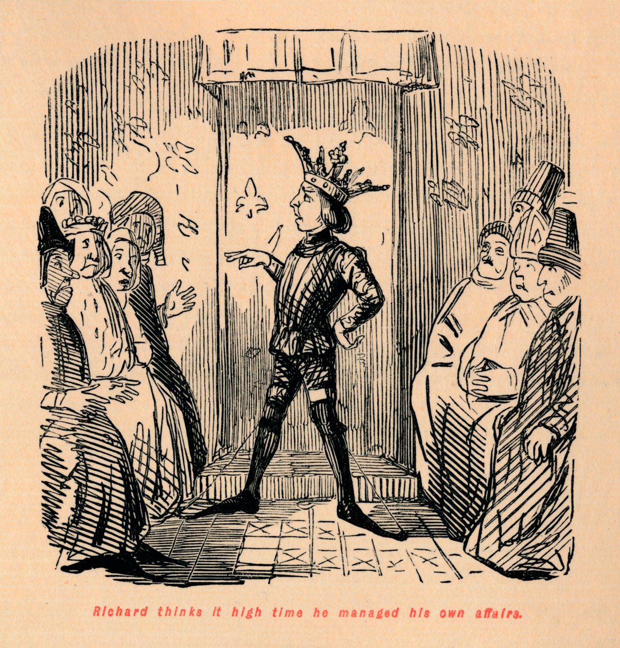 Richard synes, det er på høje tid, han klarede sine egne anliggender, c1860, c1860 af John Leech