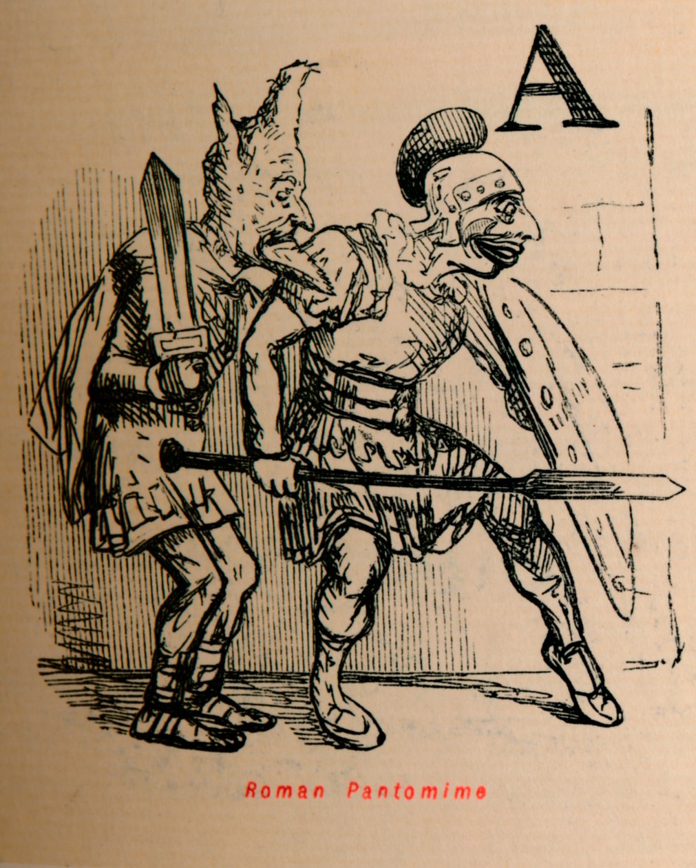 Roman Pantomime, 1852 af John Leech