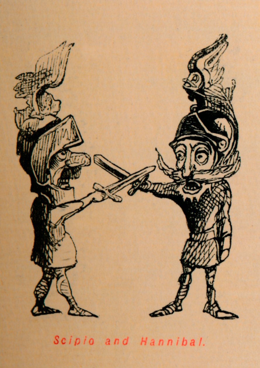 Scipio og Hannibal, 1852 af John Leech