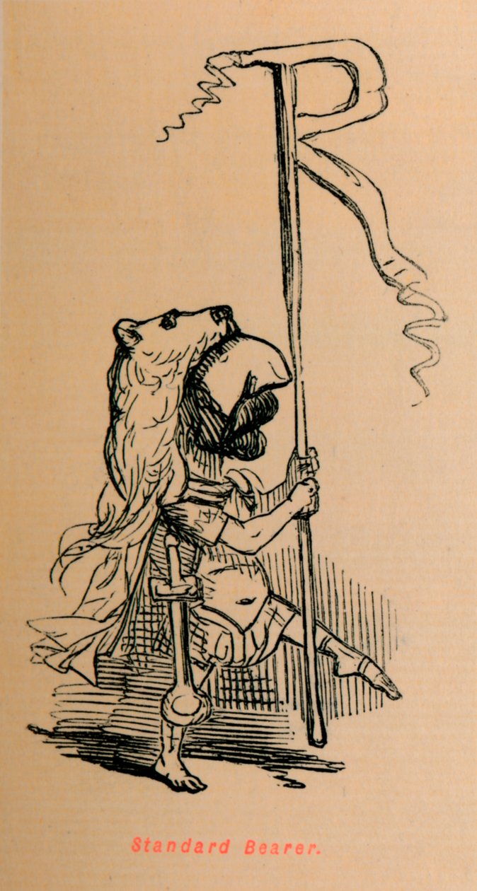 Fanebærer, 1852 af John Leech