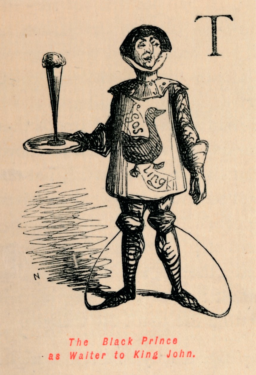 Den sorte prins som tjener for kong John, c1860, c1860 af John Leech