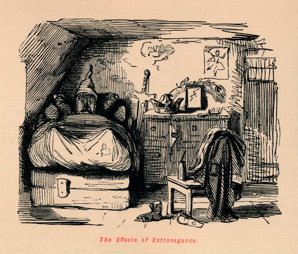 Effekterne af ekstravagance, c1860, c1860 af John Leech