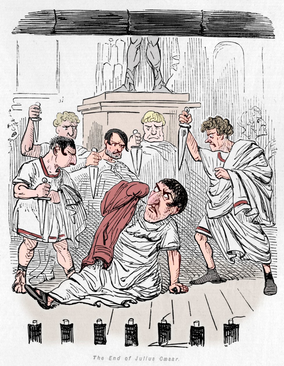 Slutningen af Julius Cæsar, 1852 af John Leech