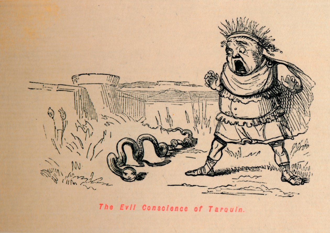 Tarquins onde samvittighed, 1852 af John Leech