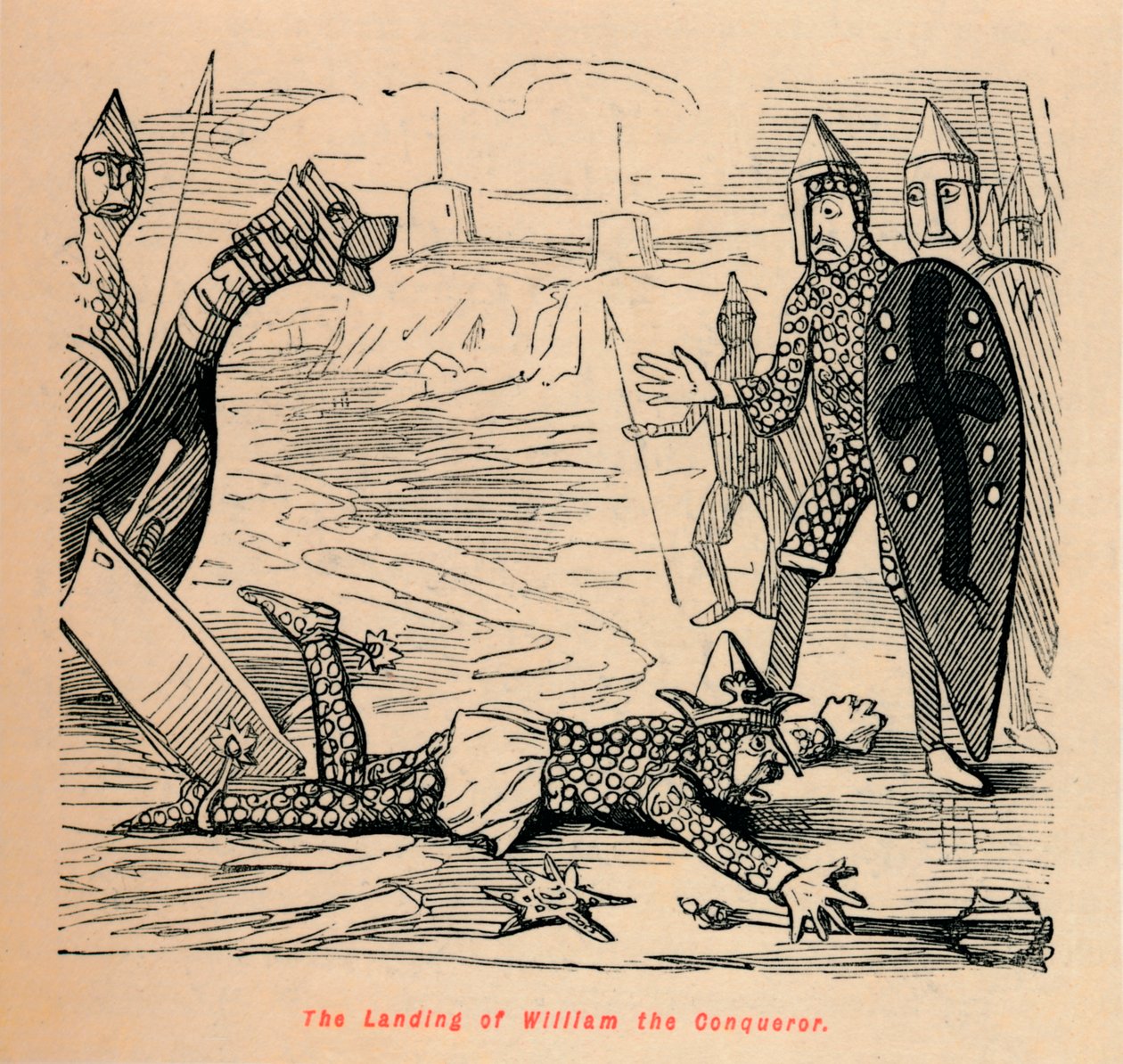 Vilhelm Erobrerens landgang, c1860, c1860 af John Leech