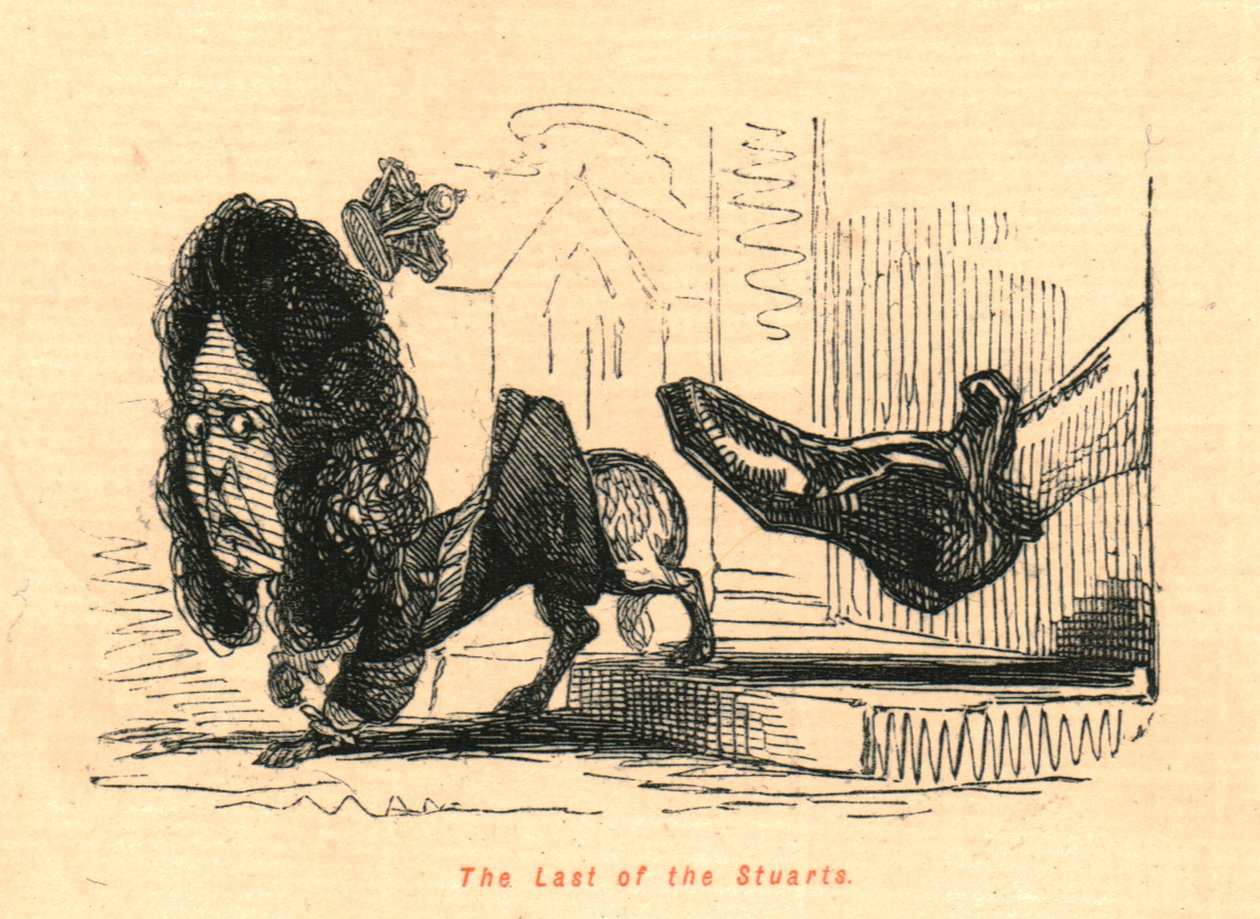 The Last of the Stuarts, 1897. af John Leech