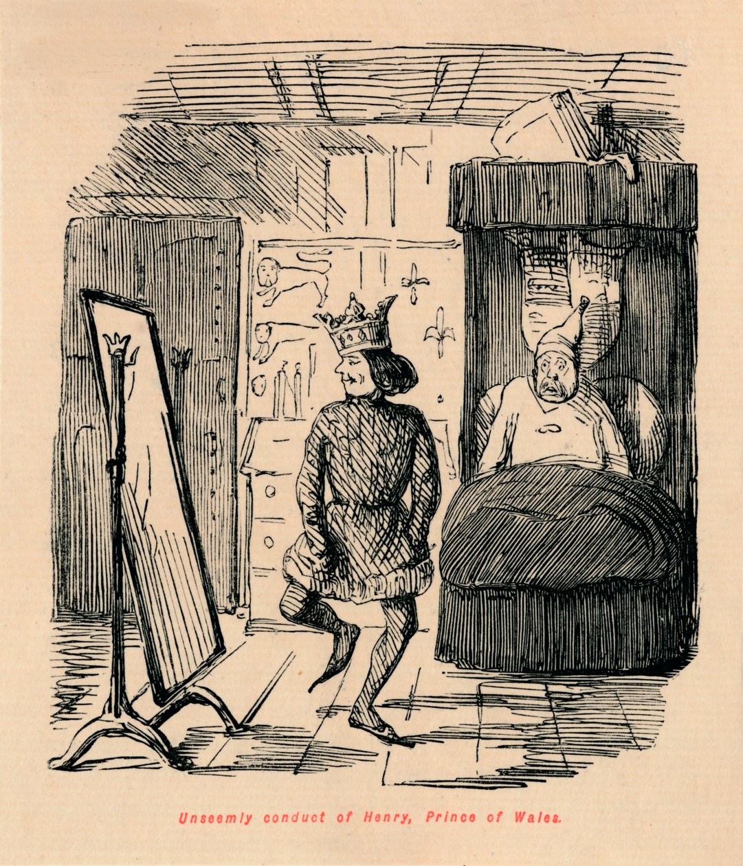 Upassende opførsel af Henry, Prince of Wales, c1860, c1860 af John Leech
