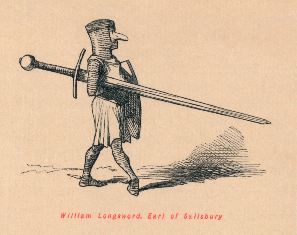 William Longsword, jarl af Salisbury, c1860, c1860 af John Leech