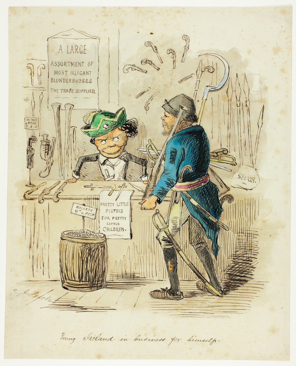 Ungt Irland i forretning for sig selv af John Leech
