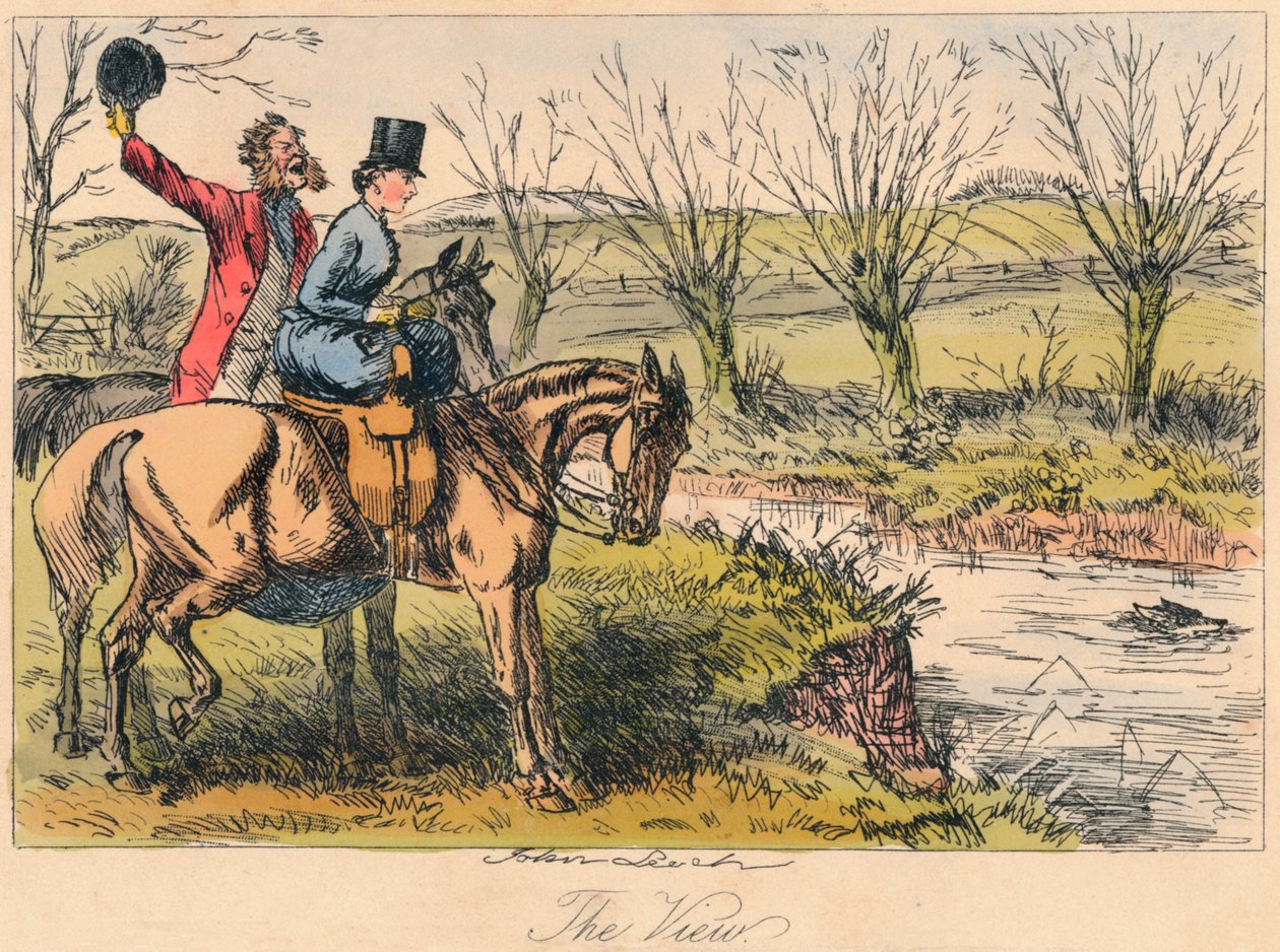 The View, 1865. Kunstnere: John Leech, Hablot Knight Browne. af John Leech and Hablot Knight Browne