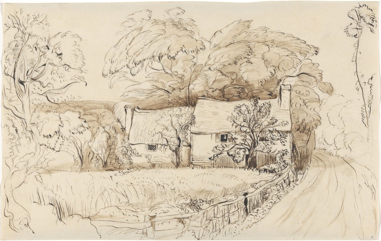 Et bondehus i Shoreham af John Linnell