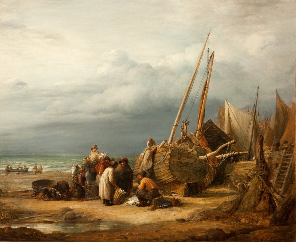 Udsigt over kysten ved Hastings, 1832 af John Linnell