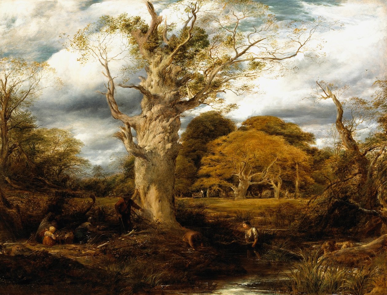 En træscene, 1844 af John Linnell