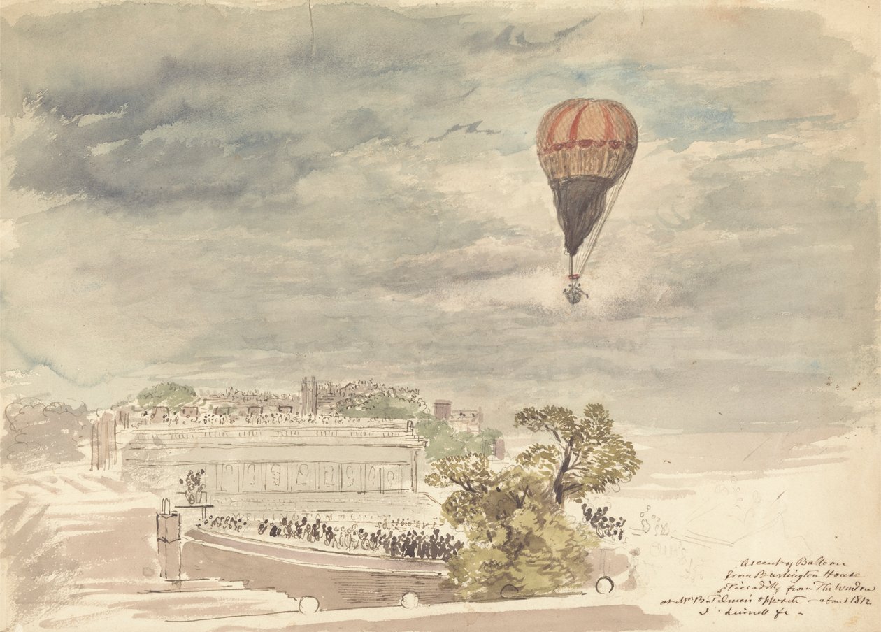 Opstigning af ballon fra Burlington House, Piccadilly, fra vinduet hos Mr. B. Palmer